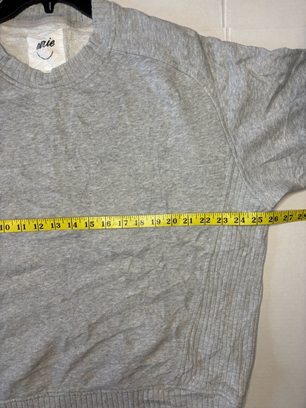 Aerie- grey sweatshirt 3/4 sleeve - Picture 2 of 5